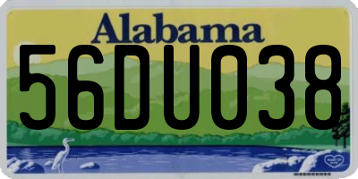AL license plate 56DU038