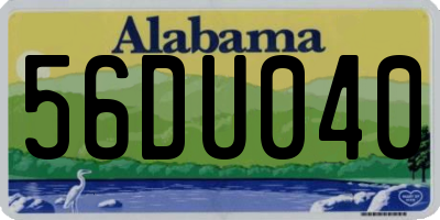 AL license plate 56DU040