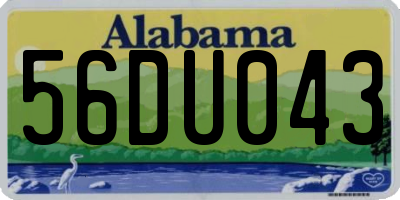 AL license plate 56DU043