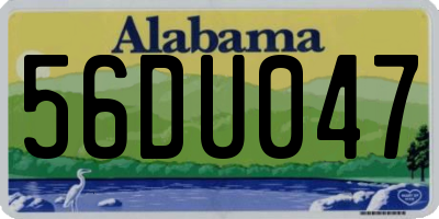 AL license plate 56DU047
