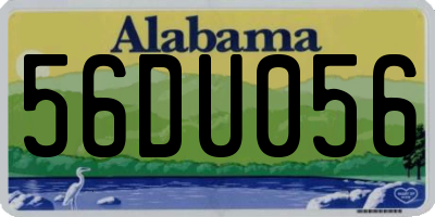AL license plate 56DU056