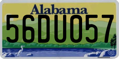 AL license plate 56DU057