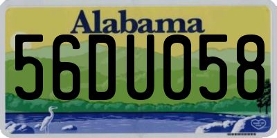 AL license plate 56DU058