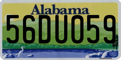 AL license plate 56DU059