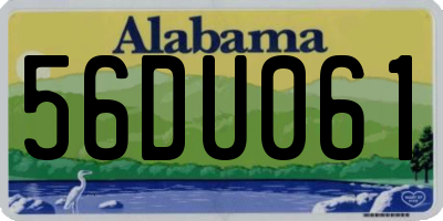 AL license plate 56DU061