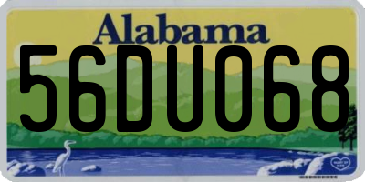 AL license plate 56DU068