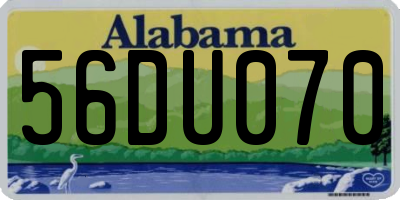 AL license plate 56DU070