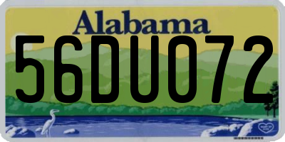 AL license plate 56DU072