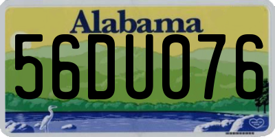 AL license plate 56DU076
