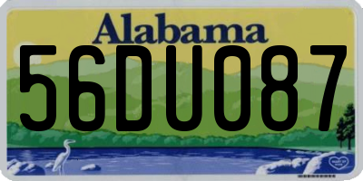 AL license plate 56DU087