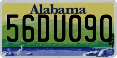 AL license plate 56DU090