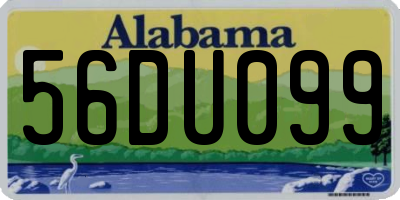AL license plate 56DU099