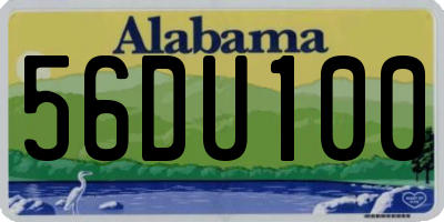 AL license plate 56DU100