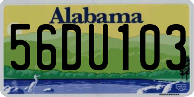 AL license plate 56DU103