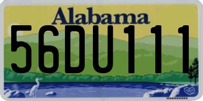 AL license plate 56DU111