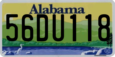 AL license plate 56DU118