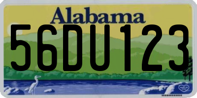 AL license plate 56DU123