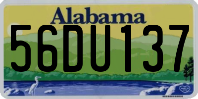 AL license plate 56DU137