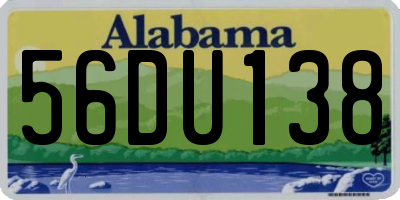 AL license plate 56DU138