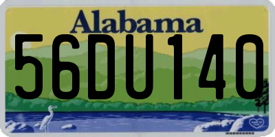 AL license plate 56DU140