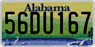 AL license plate 56DU167