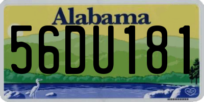 AL license plate 56DU181