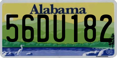 AL license plate 56DU182