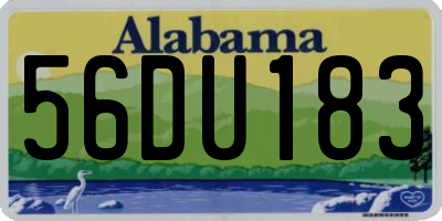 AL license plate 56DU183