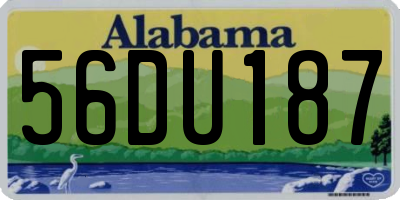 AL license plate 56DU187