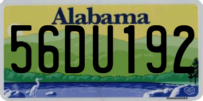 AL license plate 56DU192