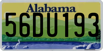 AL license plate 56DU193