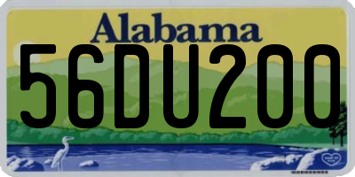 AL license plate 56DU200