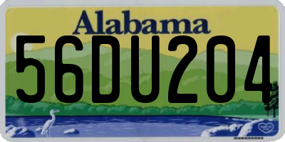 AL license plate 56DU204