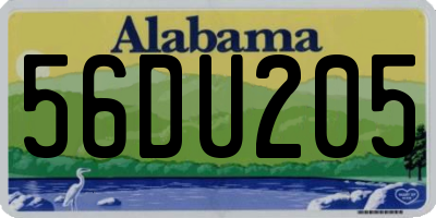 AL license plate 56DU205