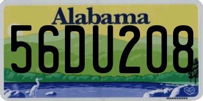 AL license plate 56DU208