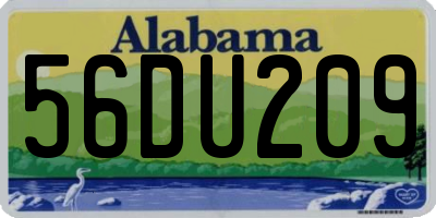 AL license plate 56DU209