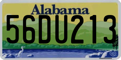 AL license plate 56DU213