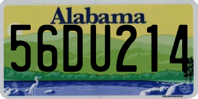 AL license plate 56DU214