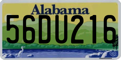 AL license plate 56DU216