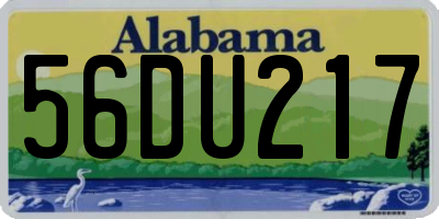 AL license plate 56DU217