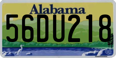 AL license plate 56DU218