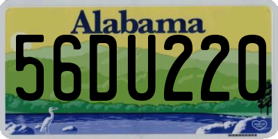 AL license plate 56DU220