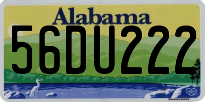 AL license plate 56DU222
