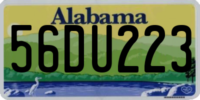 AL license plate 56DU223