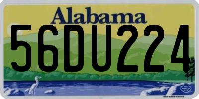 AL license plate 56DU224