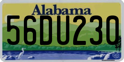 AL license plate 56DU230