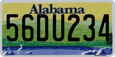 AL license plate 56DU234