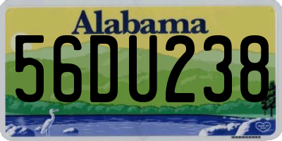 AL license plate 56DU238