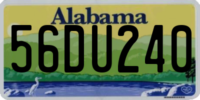 AL license plate 56DU240