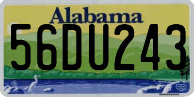 AL license plate 56DU243